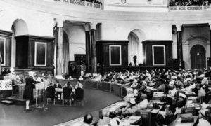 Pt. Jawaharlal Nehru giving speech in Constituent Assembly | Credit: Journal of Indian Law and Society